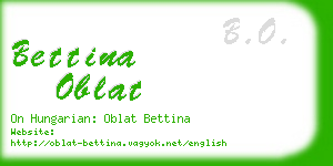 bettina oblat business card